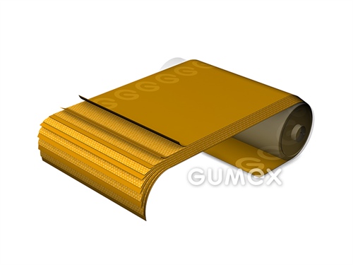 PVC Aufzugsförderband 6T 48 V3-V3, 6-lagig, 8,5mm, Breite 160mm, antistatisch, -10°C/+60°C, gelb, 